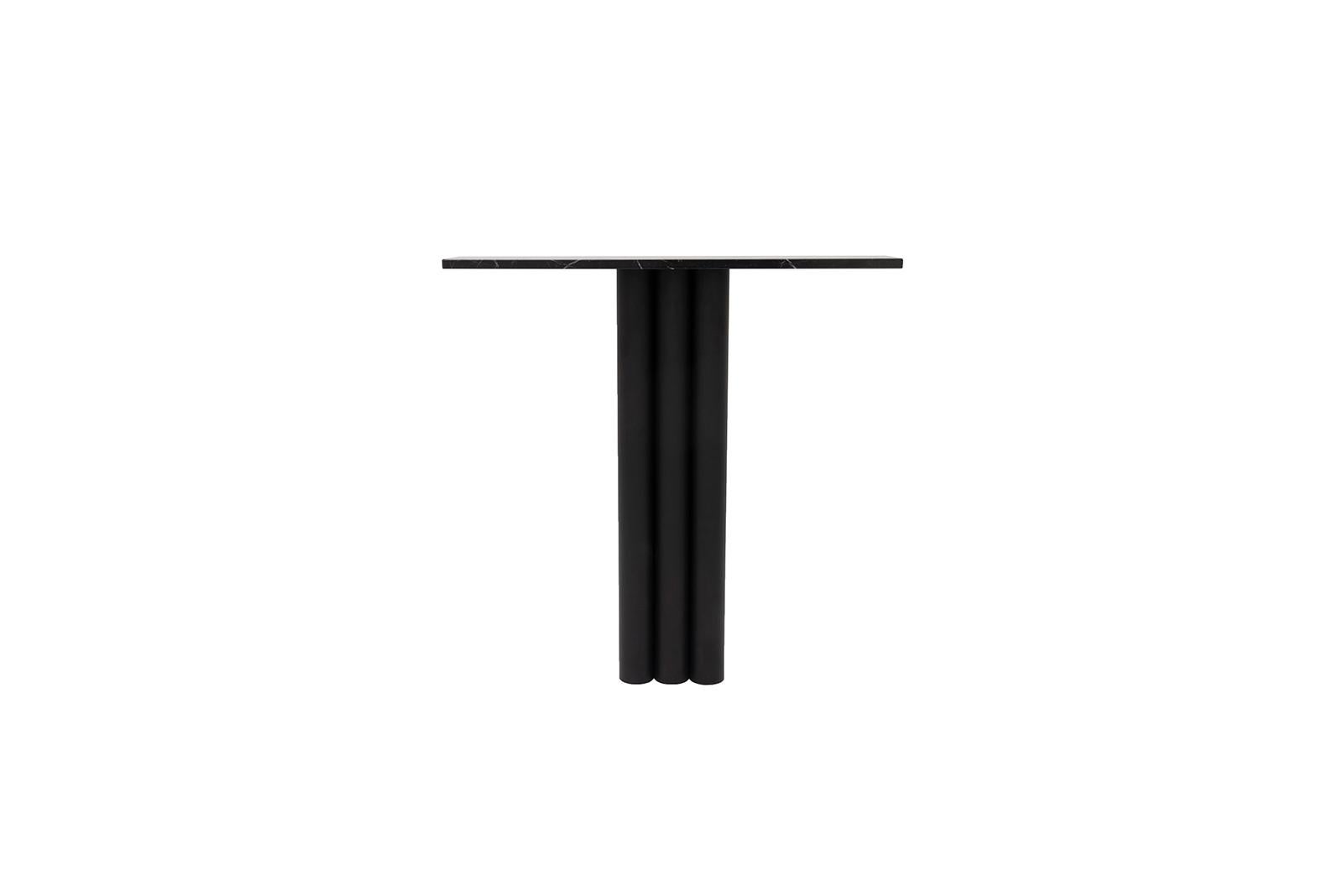 Object 057 console table by NG Design.
Dimensions: D 90x W 20 x H 90 cm.
Materials: powder coated steel, marble Nero Marquina 

Also available: all of objects available in different materials and colors on demand.

Object057 is a tall console with a
