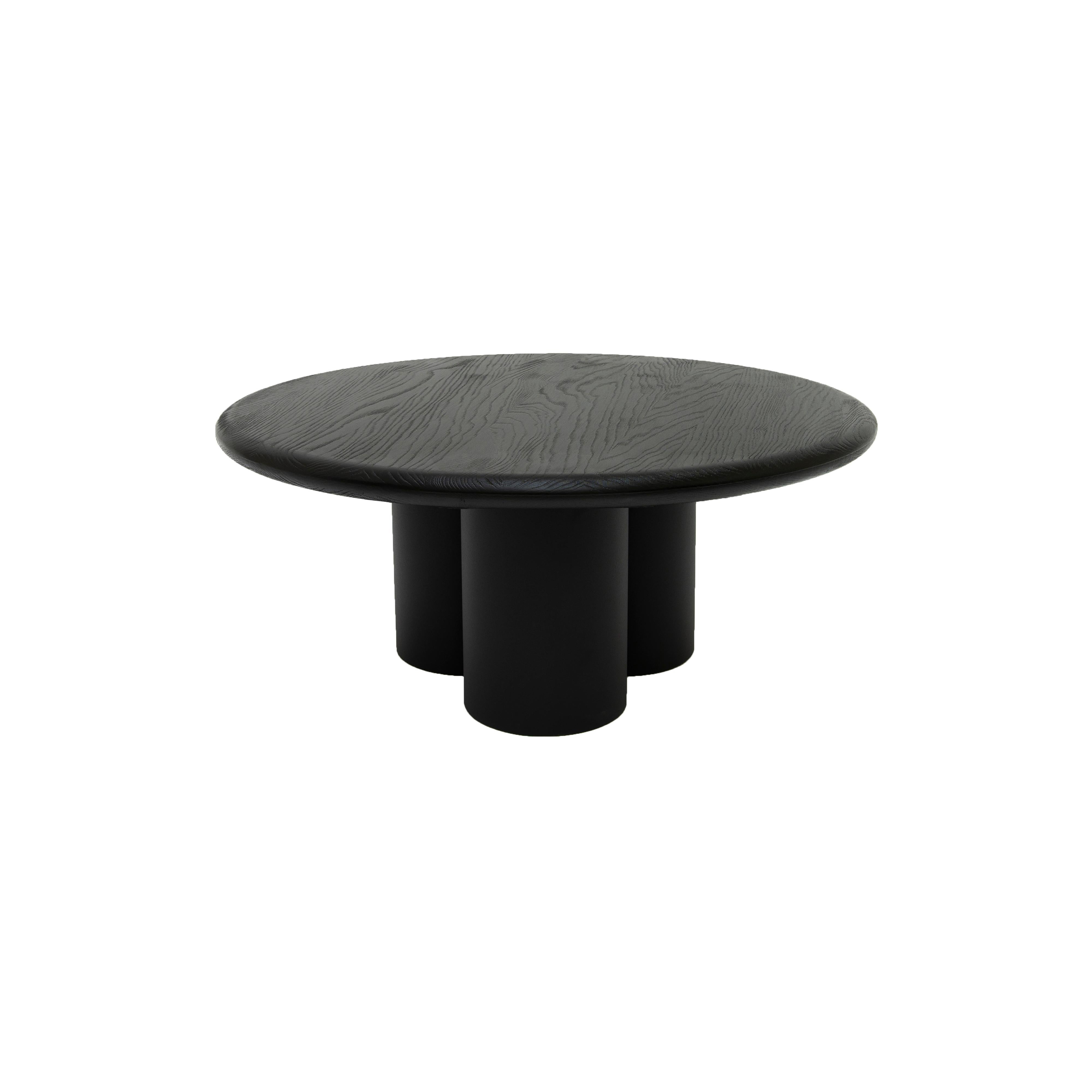 Polish Object 059 Oak Black 70 Coffee Table by NG Design For Sale