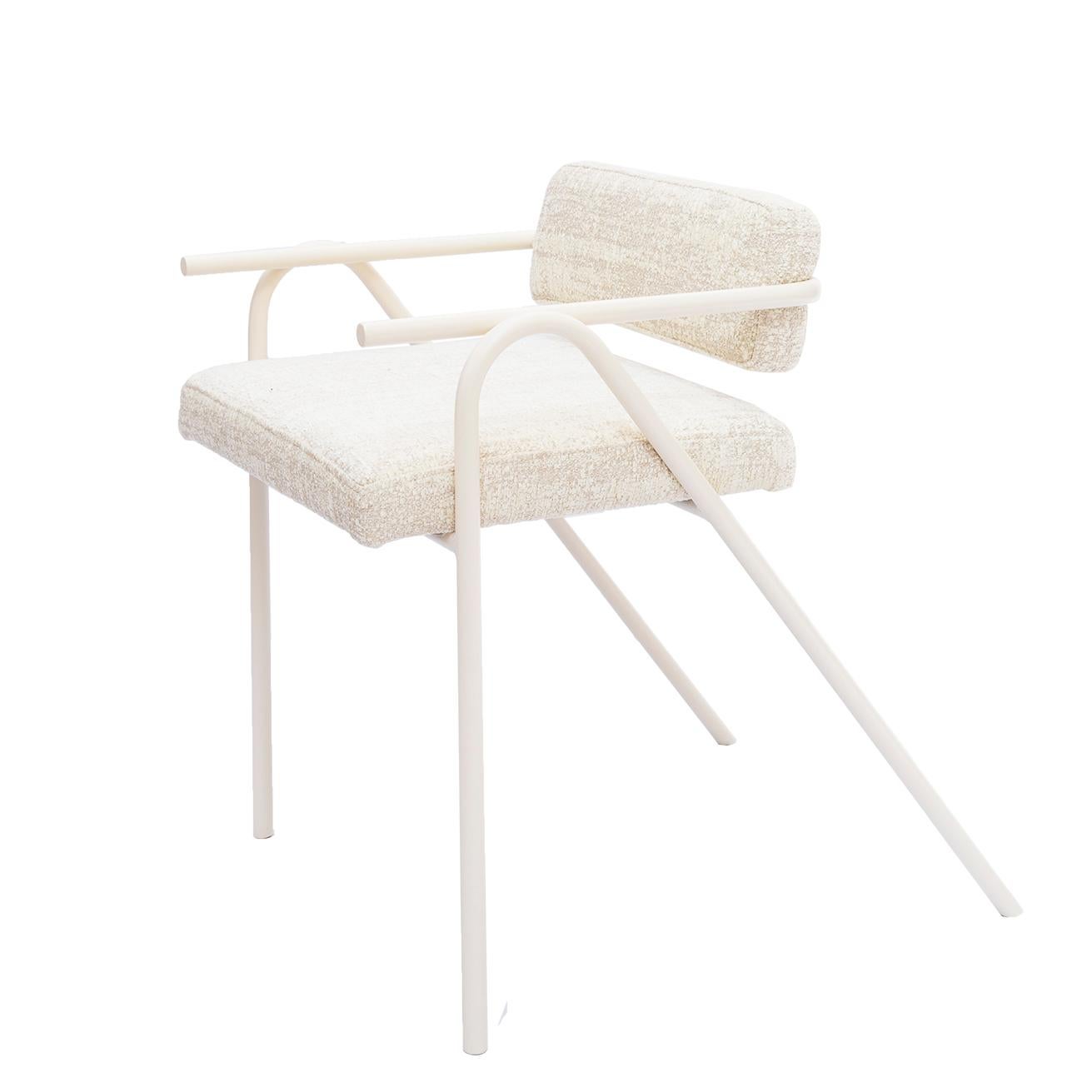 Object 102 Chair by NG Design
Dimensions: W 53 x D 69 x H 71 cm
Materials: Powder Coated Steel, Fabric Rustic White

Also Available: All of objects available in different materials and colors on demand.

The Object 102 Chair is a classic with a