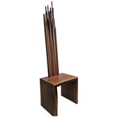 Chaise d'objet, Table d'Appoint, Noyer, Naturel