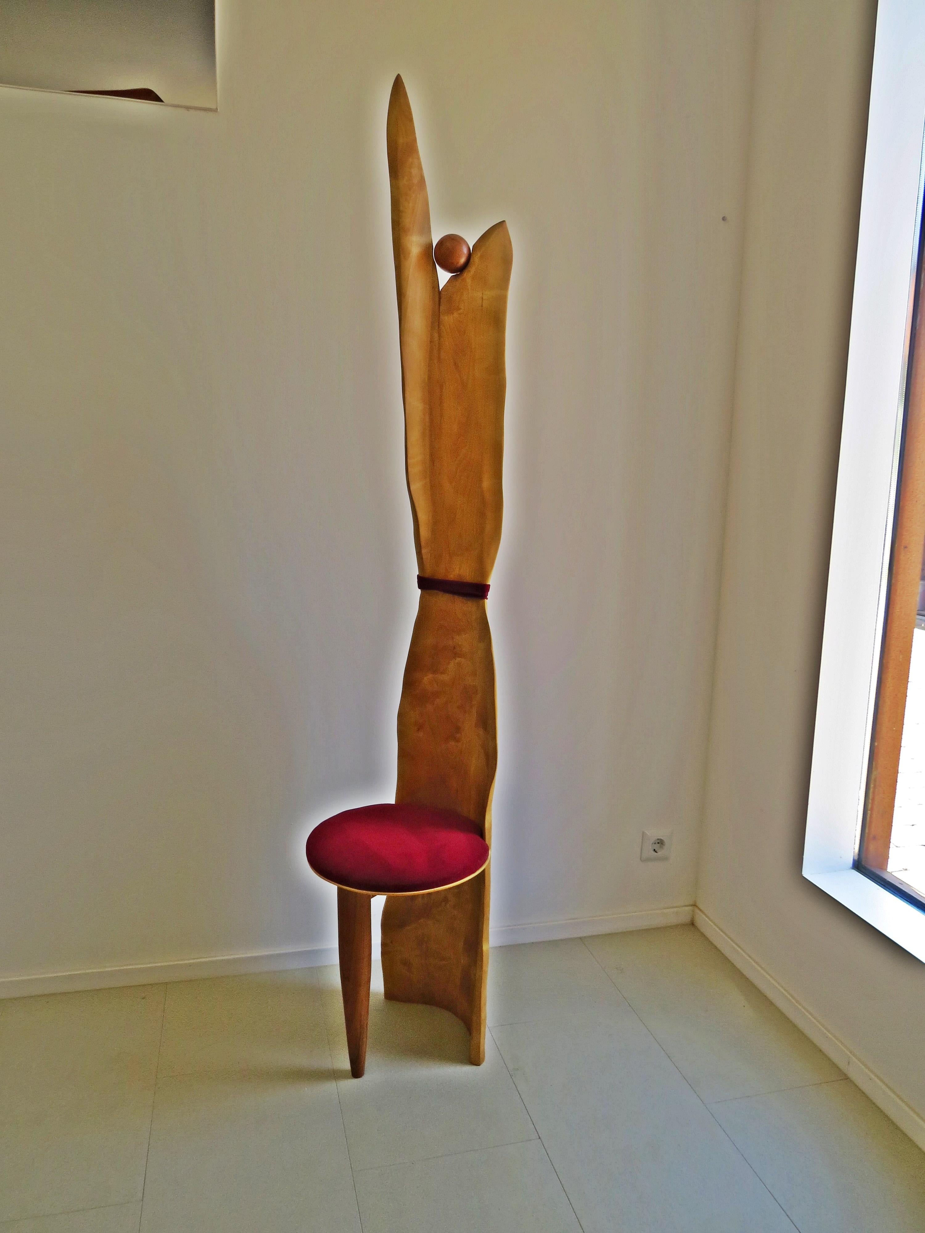 XXIe siècle et contemporain Chaise trône d'objet, fabriquée à la main de manière organique, article unique en vente