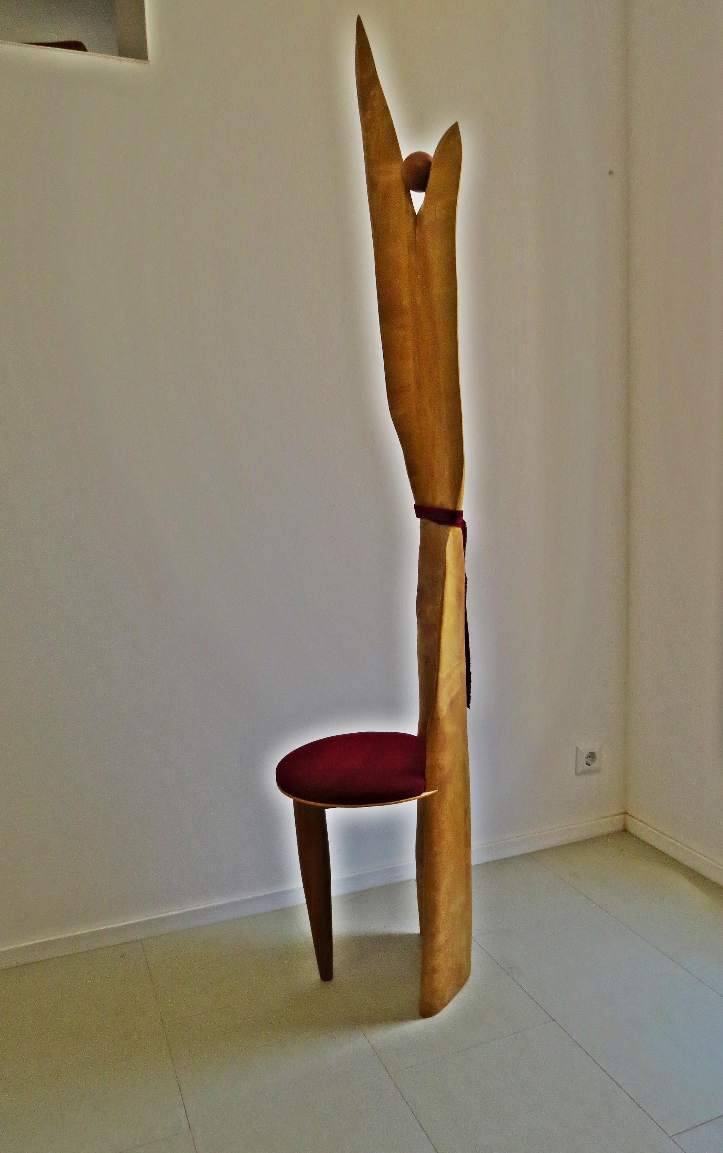 Chaise trône d'objet, fabriquée à la main de manière organique, article unique en vente 1