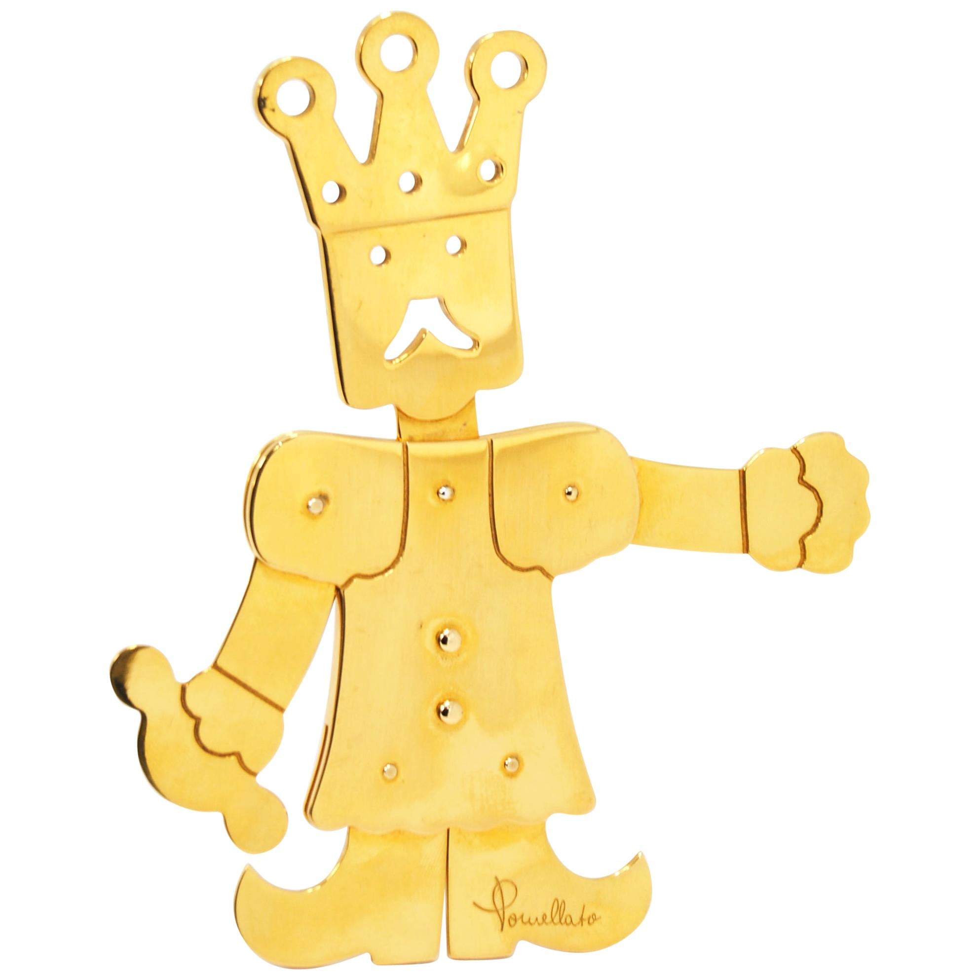 Object d’Art Brass Pomellato King For Sale