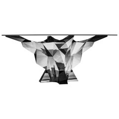 Object #MT-F3-S Mirror Polished Stainless Steel Table by Zhoujie Zhang