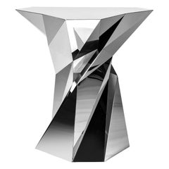 Object #MT-T8-S-S Mirror Polished Stainless Steel Table by Zhoujie Zhang