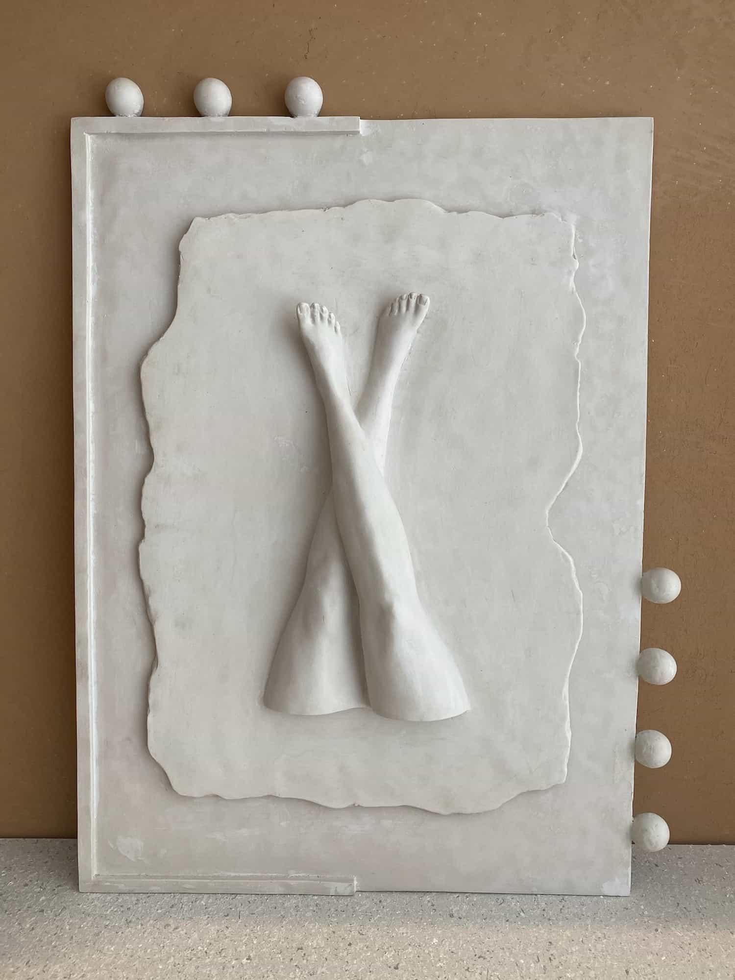 Object No.26 wall piece by Marcela Cure
Dimensions: W 61.5 x D 10 x H 82 cm
Materials: Resin and stone composite

This collection is inspired by the delicate curves of the female body, displaying soothing pieces that evoke effortless