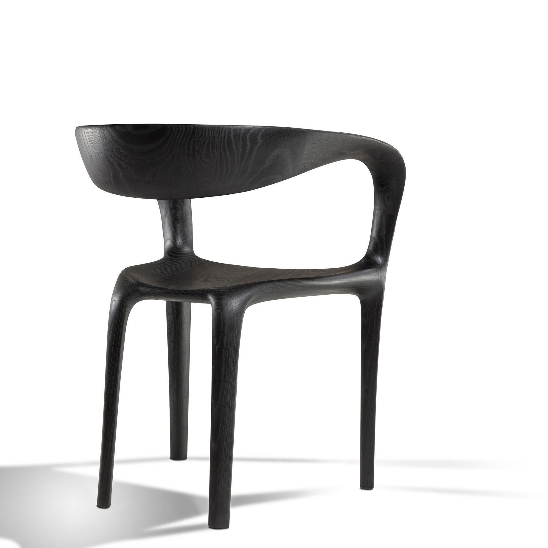 British Object Studio Goldsmiths Chair in Curved Ebonized Ash