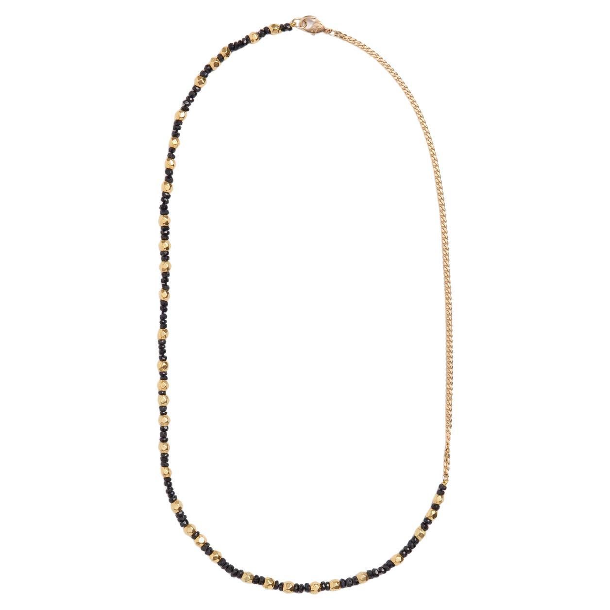Objet-a, Beaded Necklace, Midnight Blue Sapphires and 18k Yellow Gold For Sale