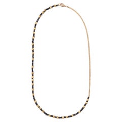 Objet-a, Beaded Necklace, Midnight Blue Sapphires and 18k Yellow Gold