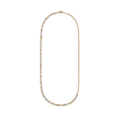 Objet-a, Beaded Necklace, White Sapphires and 18k Yellow Gold
