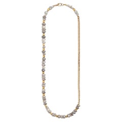 Objet-A - Beaded Necklace - White Sapphires and 18k Yellow Gold