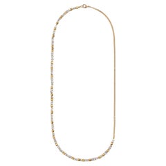 Objet-a, Beaded Necklace, White Sapphires and 18k Yellow Gold