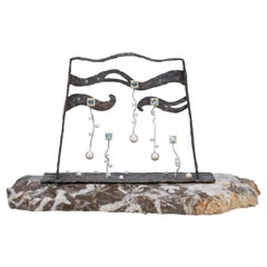 Objets d'art e Orecchini in oro 18kt, argento, acquamarina e perle Objects for Objects