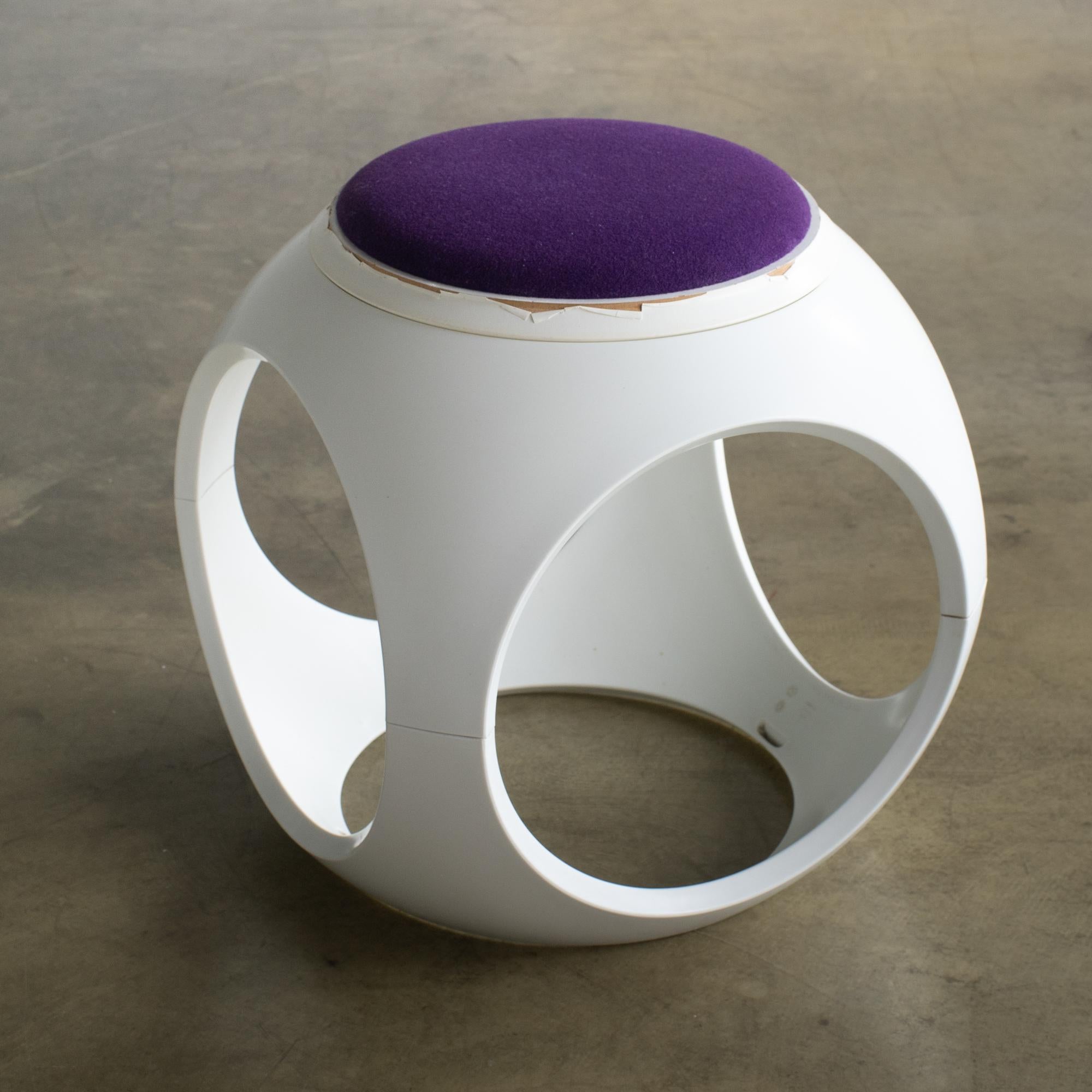 Tribal Oblio stool side table shelf  Von Robinson Y2K style design space age For Sale