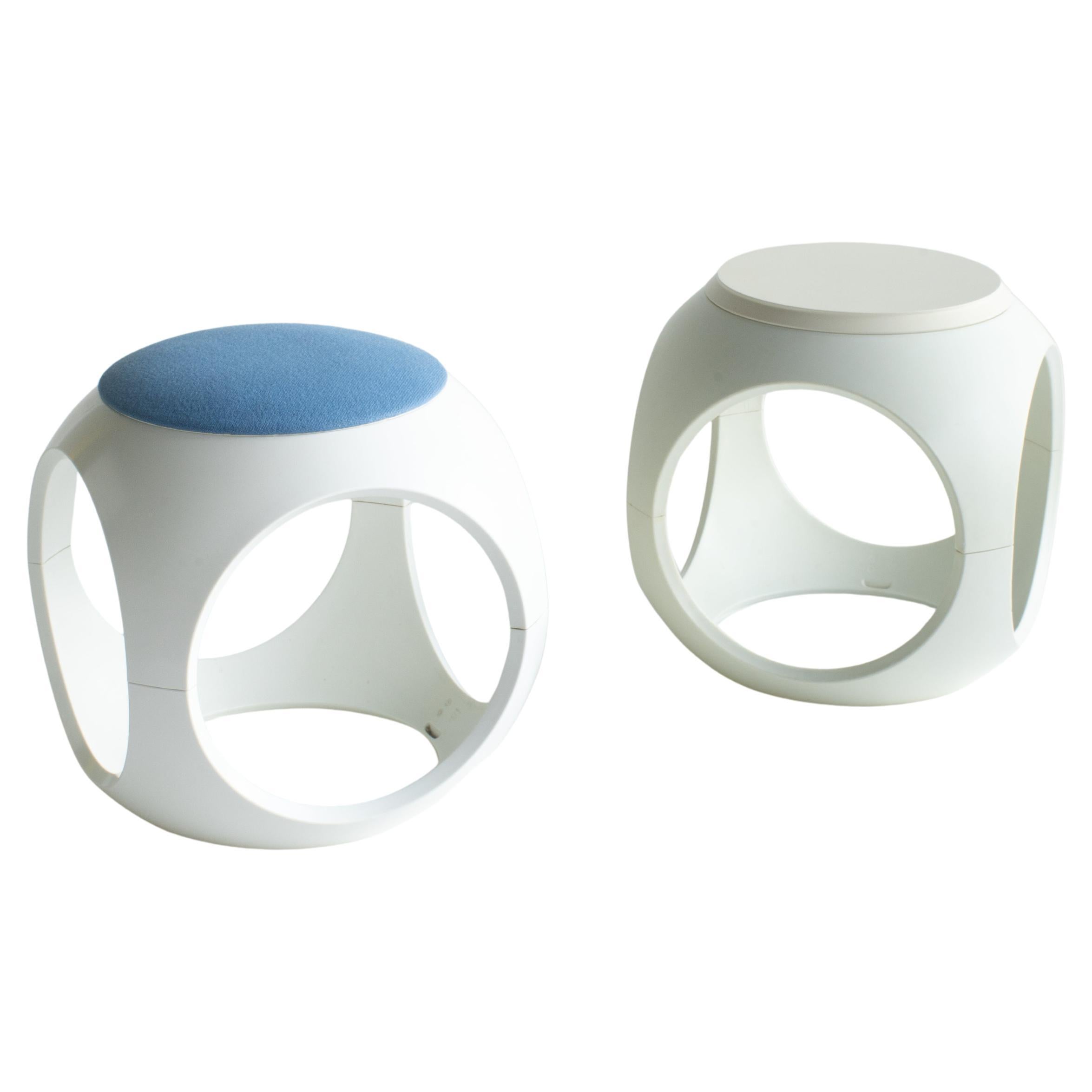 Oblio stool side table shelf  Von Robinson Y2K style design space age For Sale