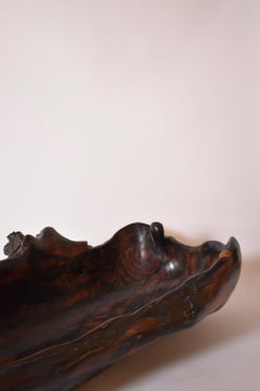 Oblong bowl in Macassar ebony, 1970s