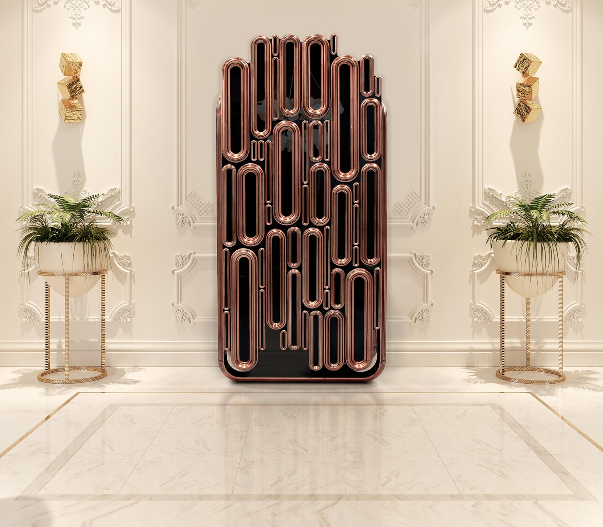 Langer Schrank – handgefertigt aus Holz und Blattgold – Boca do Lobo im Angebot 8