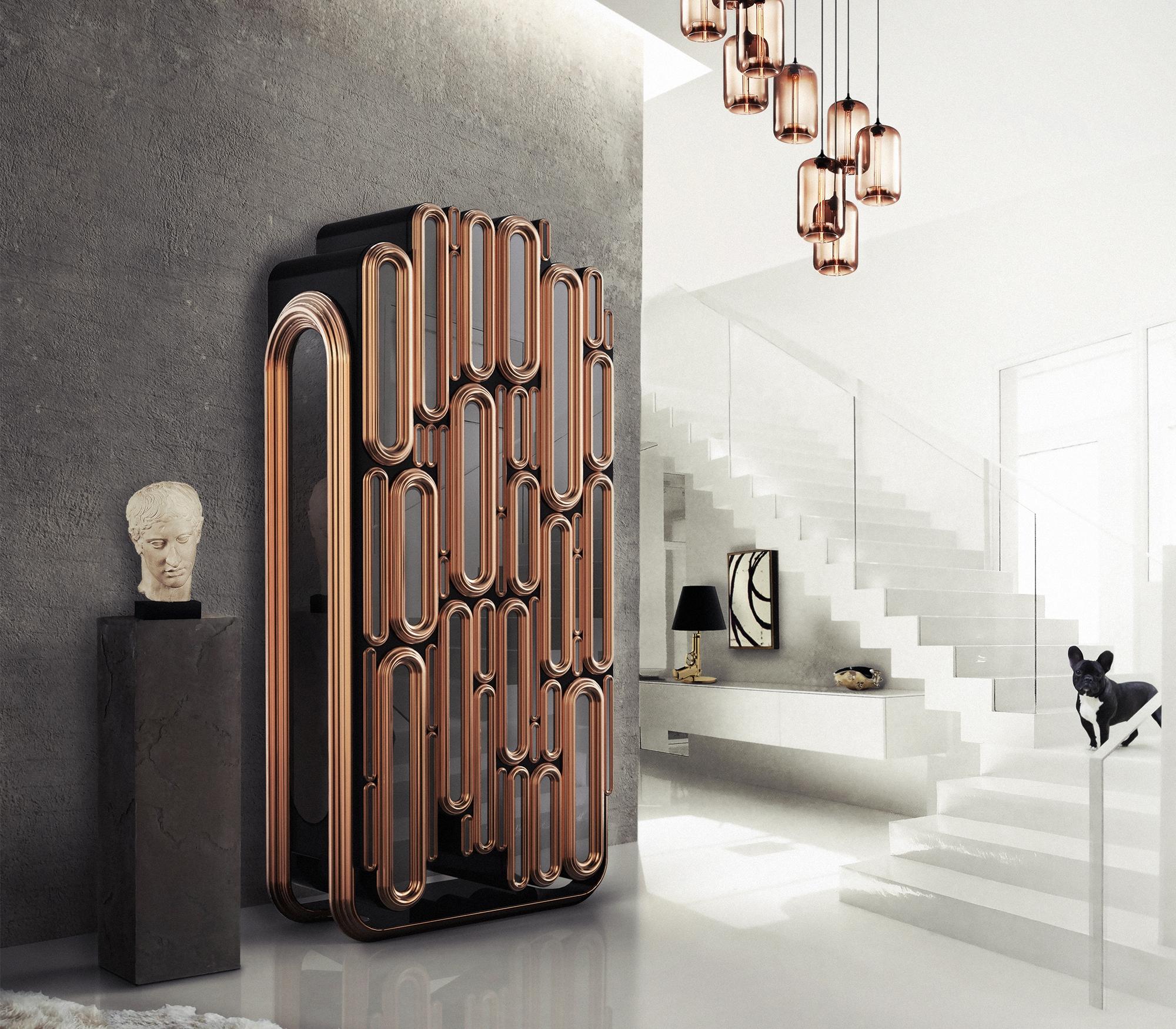 Langer Schrank – handgefertigt aus Holz und Blattgold – Boca do Lobo im Angebot 9