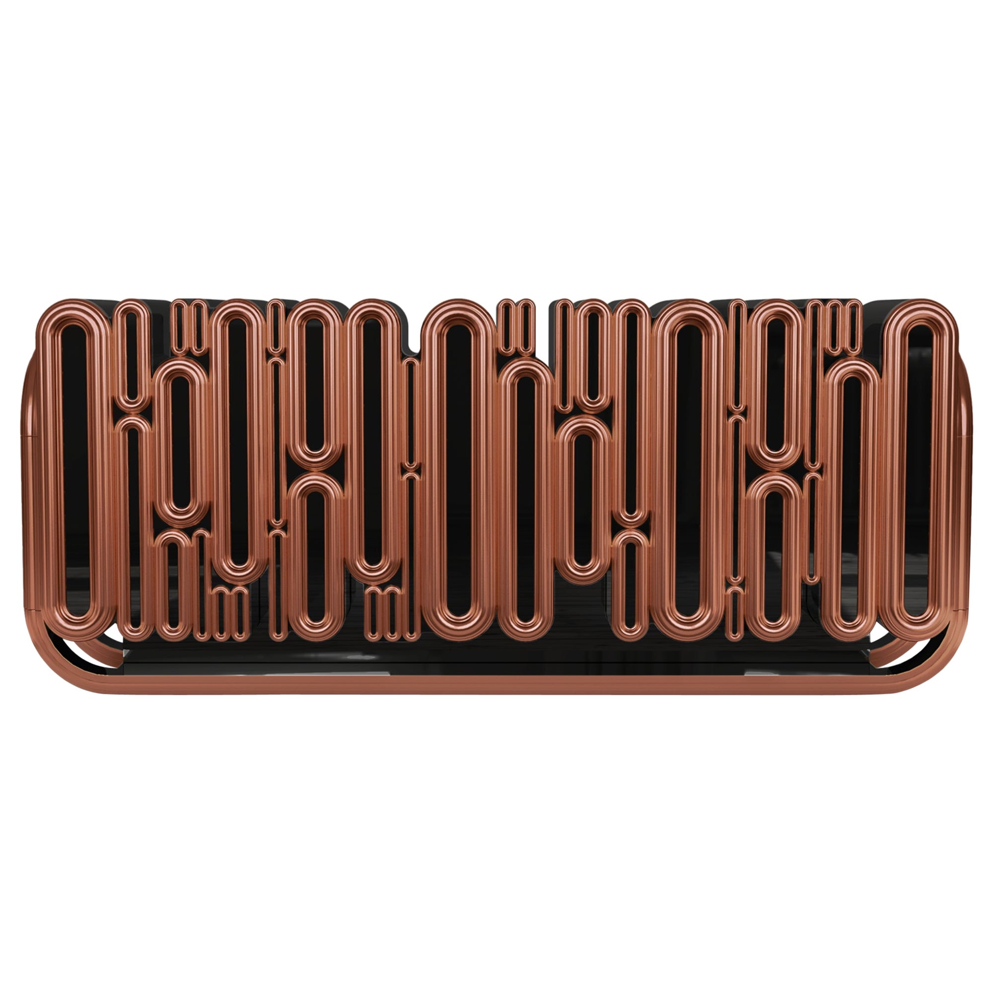 Credenza Oblong Copper - Wood Craft e foglia d'oro - Boca Do Lobo