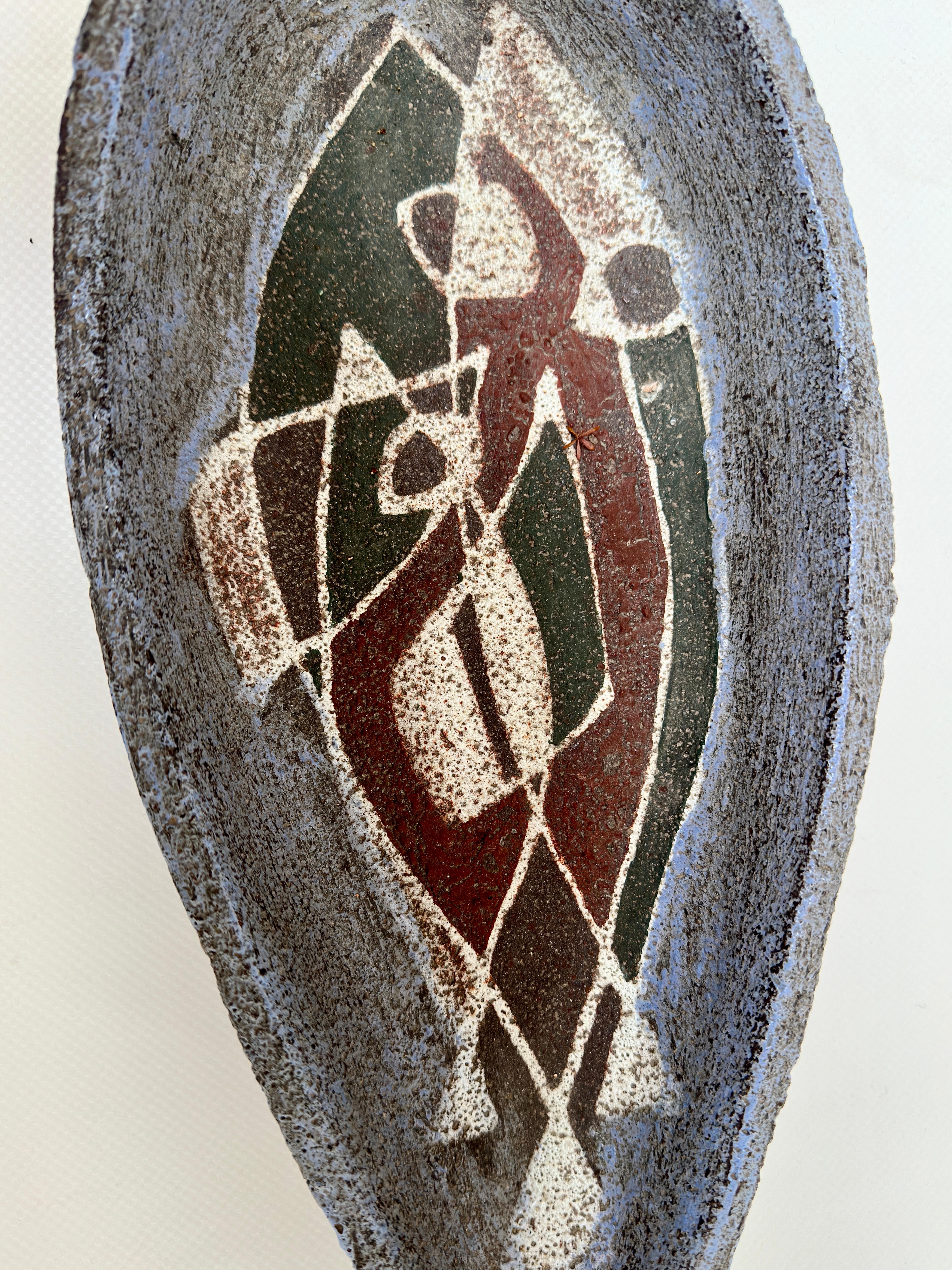 Lange Schale, Deko-Akzent, Frankreich ca. 1950 (Keramik) im Angebot