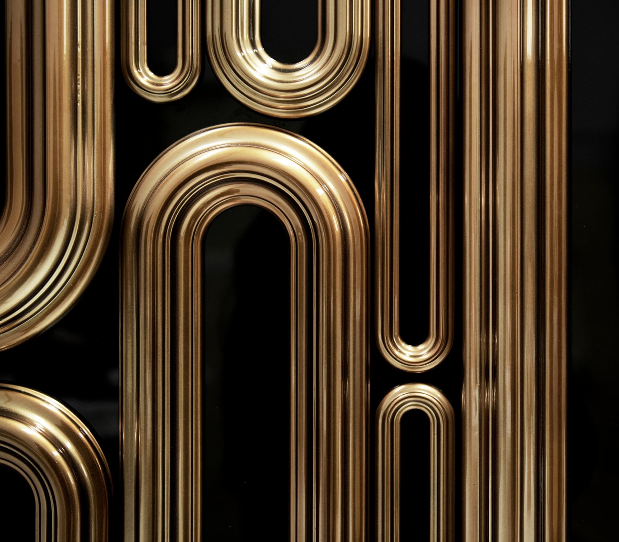 Langes Sideboard aus Gold – handgefertigtes Holz und Blattgold – Boca do Lobo, länglich (21. Jahrhundert und zeitgenössisch) im Angebot