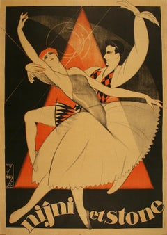 Vintage Original Nijni et Stone Ballet Poster c1935 by Nicolitch
