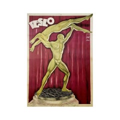 Original poster from the early 1930s advertises the spectacle of Teseo