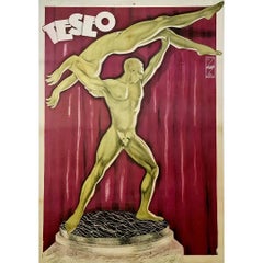 Original poster from the early 1930s advertises the spectacle of Teseo