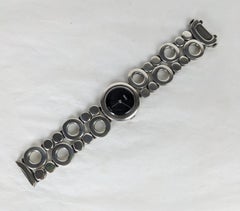 Obrey Modernist Circle Link Sterling Watch Bracelet