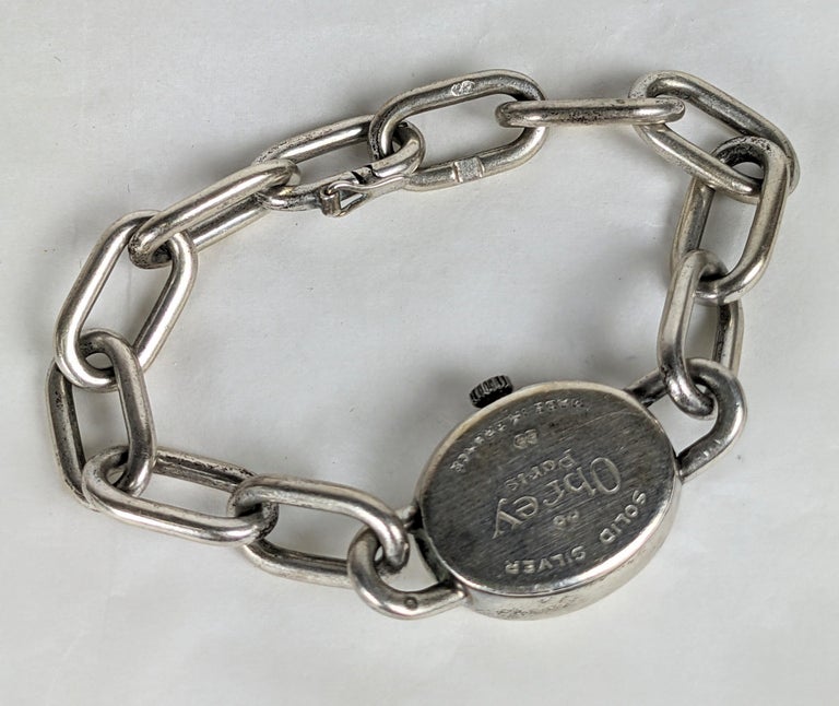Obrey, Paris Elegant Silver Watch Bracelet For Sale at 1stDibs display picture 1