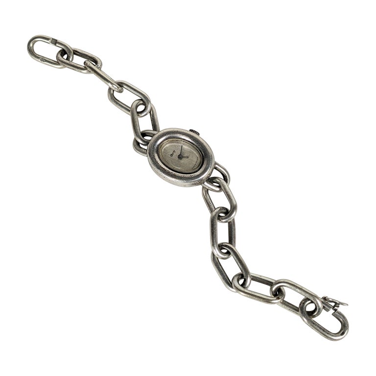 Obrey, Paris Elegant Silver Watch Bracelet For Sale at 1stDibs display picture 3