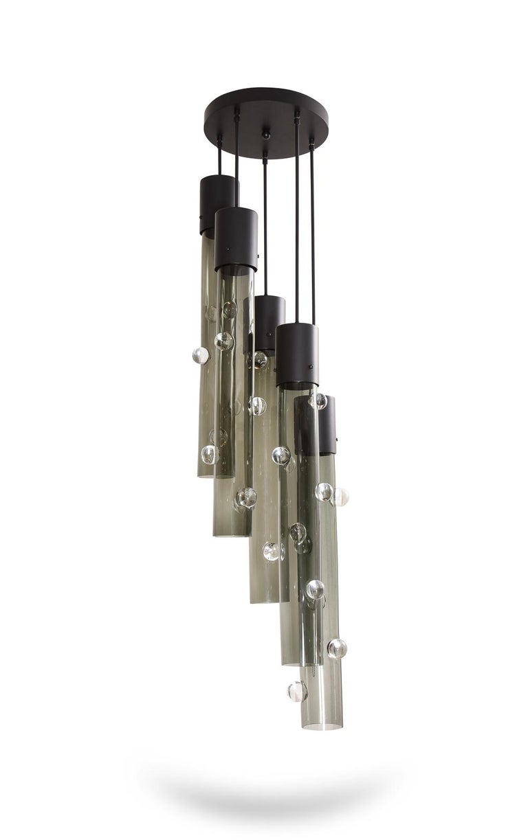 Hand-Crafted Obscura Grand Cascading Chandelier by Lorin Silverman For Sale