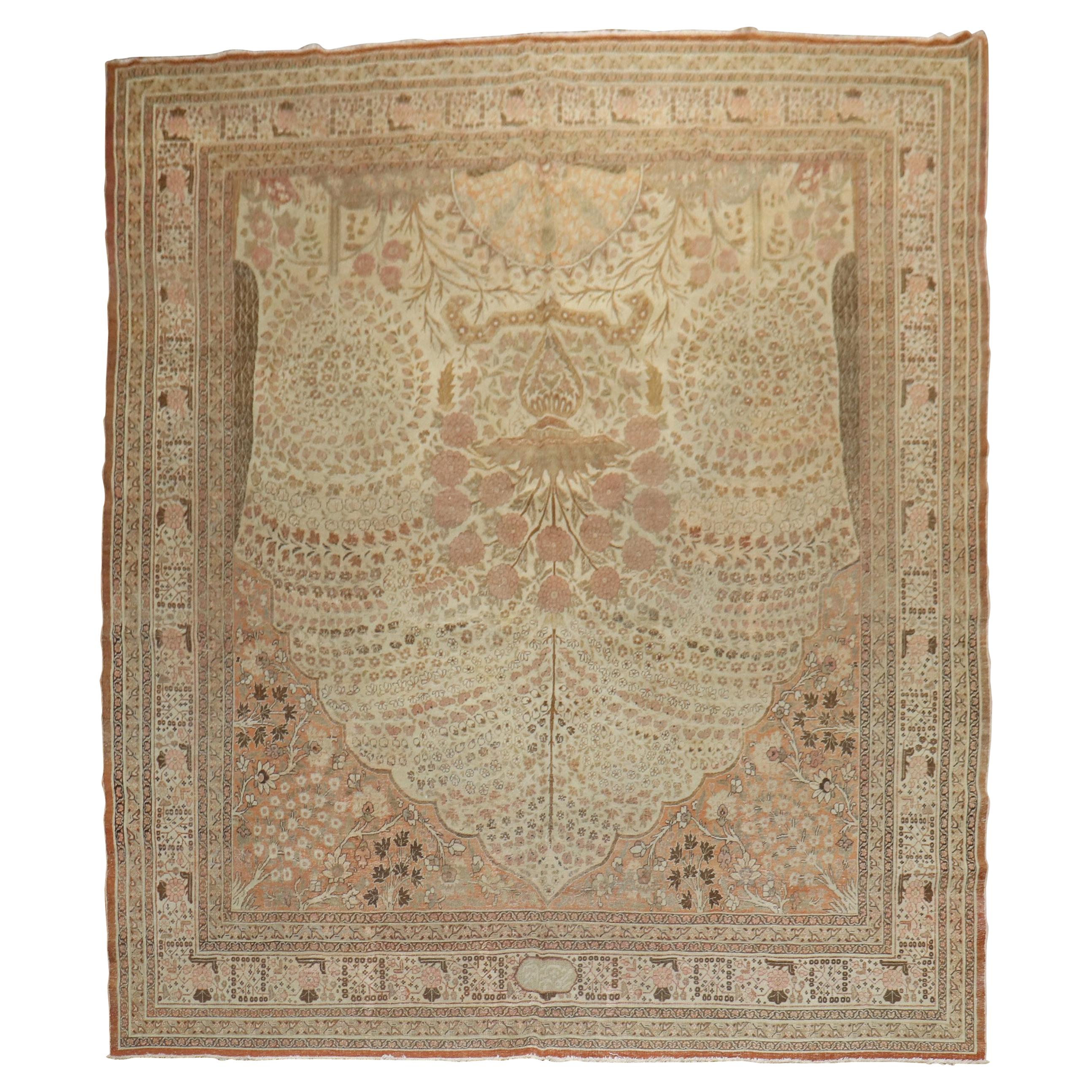 Antiker persischer Täbris-Teppich in Zimmergröße, außergewöhnlich