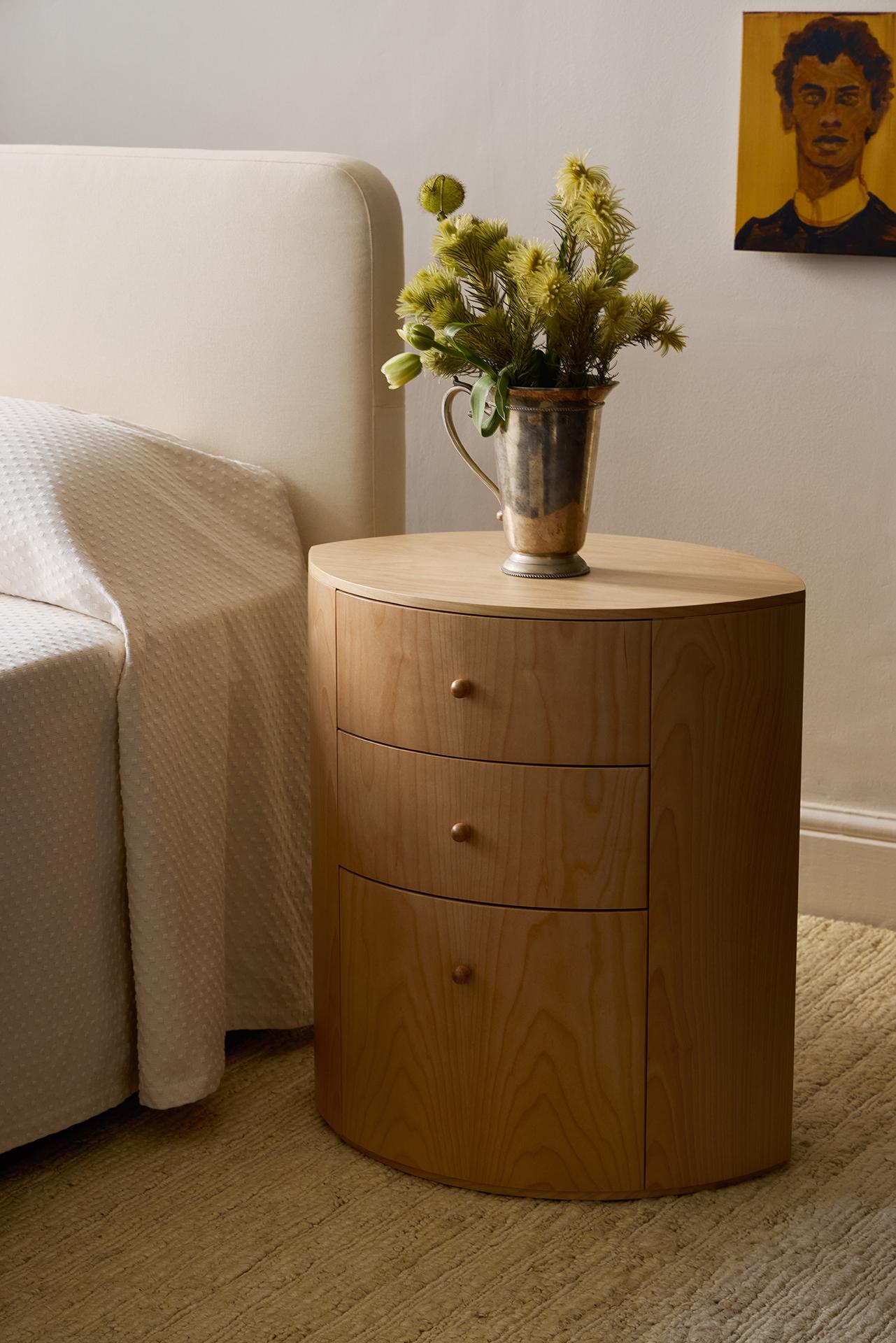Observer Nightstand Natural Birch designed by Yaniv Chen made in Portugal For Sale 2