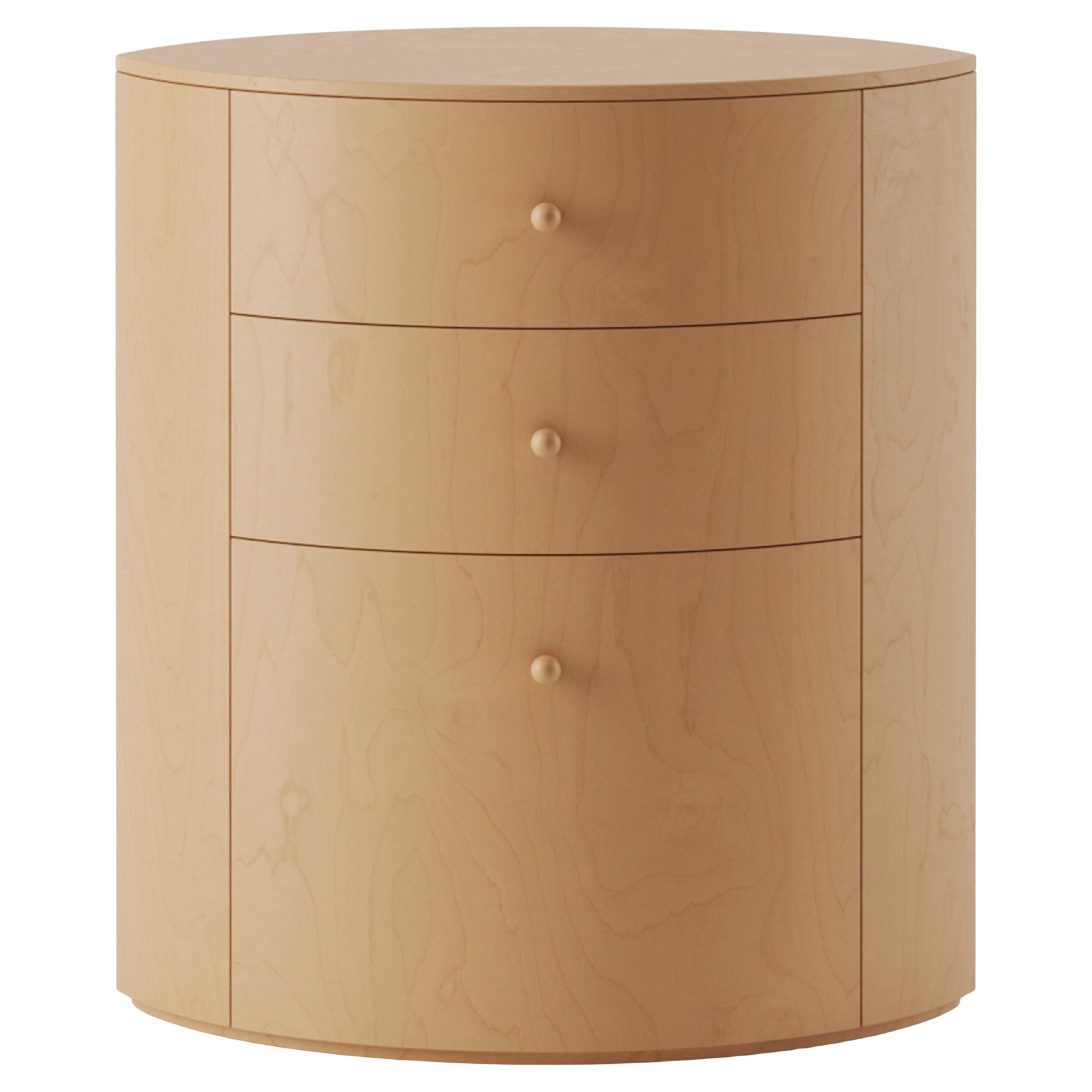 Observer Nightstand Natural Birch designed by Yaniv Chen made in Portugal For Sale