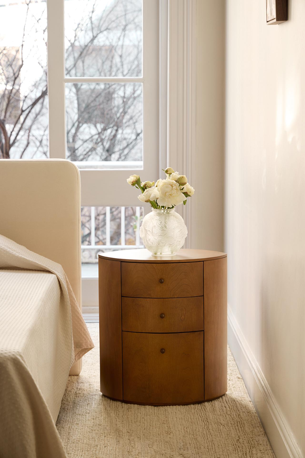 Observer Nightstand Warm Brown Birch designed by Yaniv Chen made in Portugal For Sale 1
