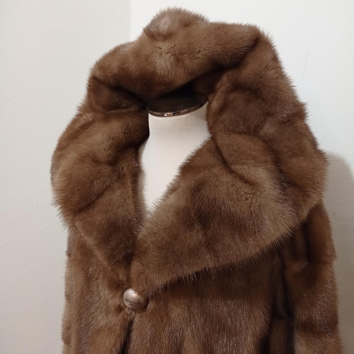Brown Obsession Furs Mink fur Jacket S For Sale