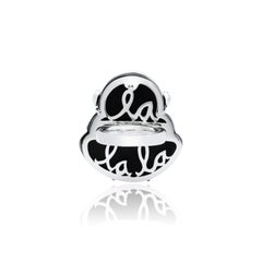 An Order of Bling Obsidian & Diamond Ring, 18K White Gold