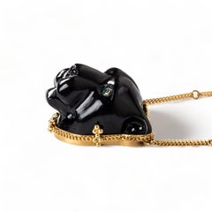 Obsidian Black Panther Necklace