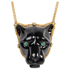 Obsidian Black Panther Necklace