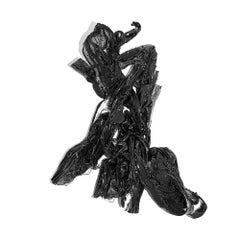 Obsidian Light Contemporary Made with Mixed Media Sculpture by Kim Mesches