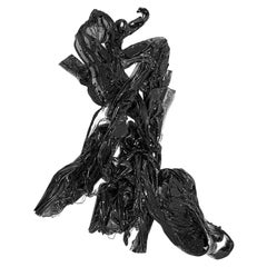 Obsidian Light Contemporary Made with Mixed Media Sculpture by Kim Mesches