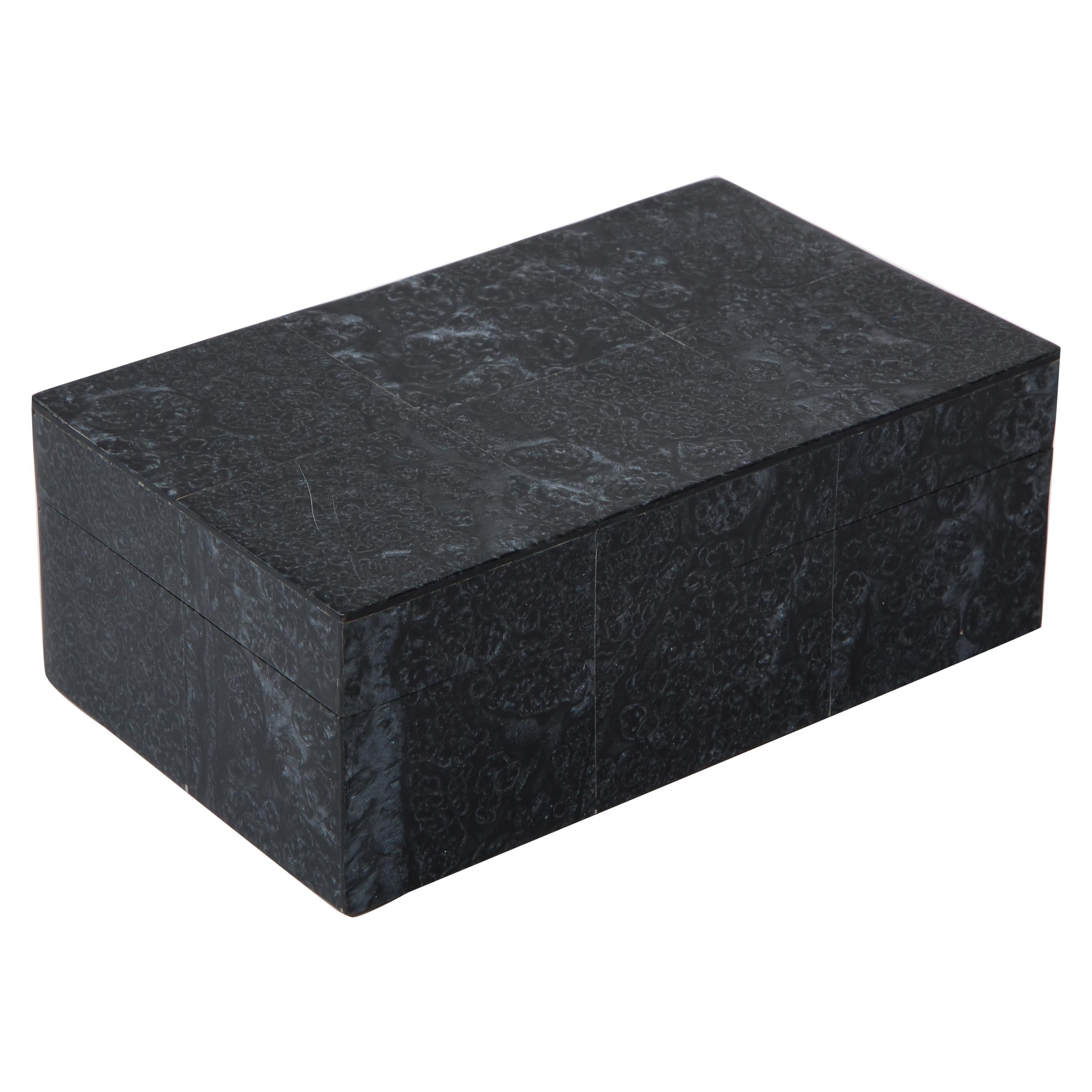 Obsidian Stone Clad Keepsake Box