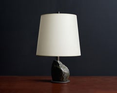 Basalt Table Lamp in the Style of Jean Michel Frank, France, c. 1960