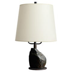 Basalt Table Lamp in the Style of Jean Michel Frank, France, c. 1960