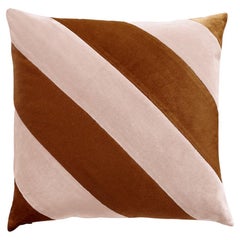 Obsidiana Brown and Cappuccino Velvet Deluxe Handmade Cushion
