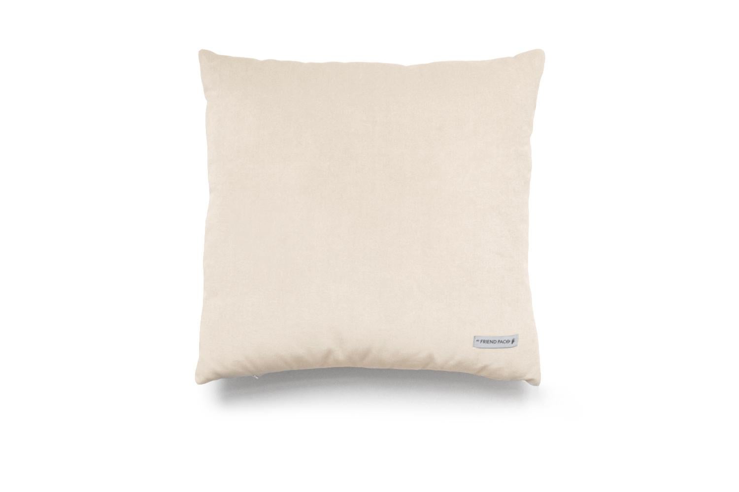 Modern Obsidiana Cobalt & Cappuccino Velvet Deluxe Handmade Decorative Pillow For Sale