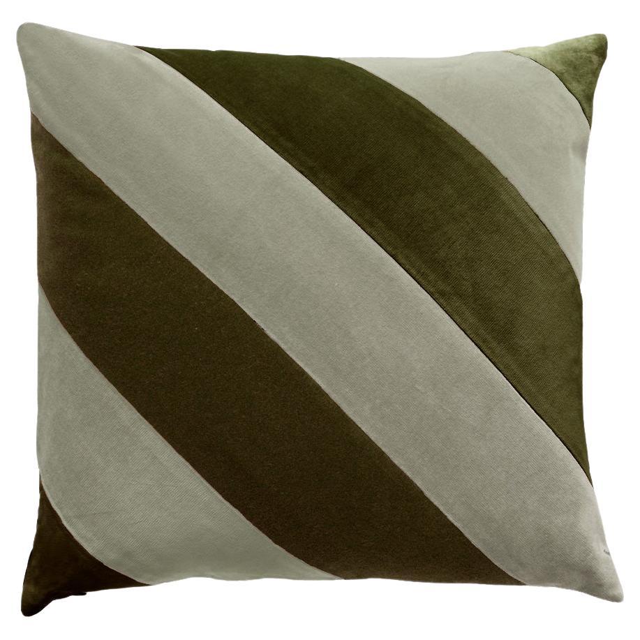 Obsidiana Velours vert Deluxe Coussin décoratif fait main