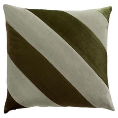 Obsidiana Velours vert Deluxe Coussin décoratif fait main