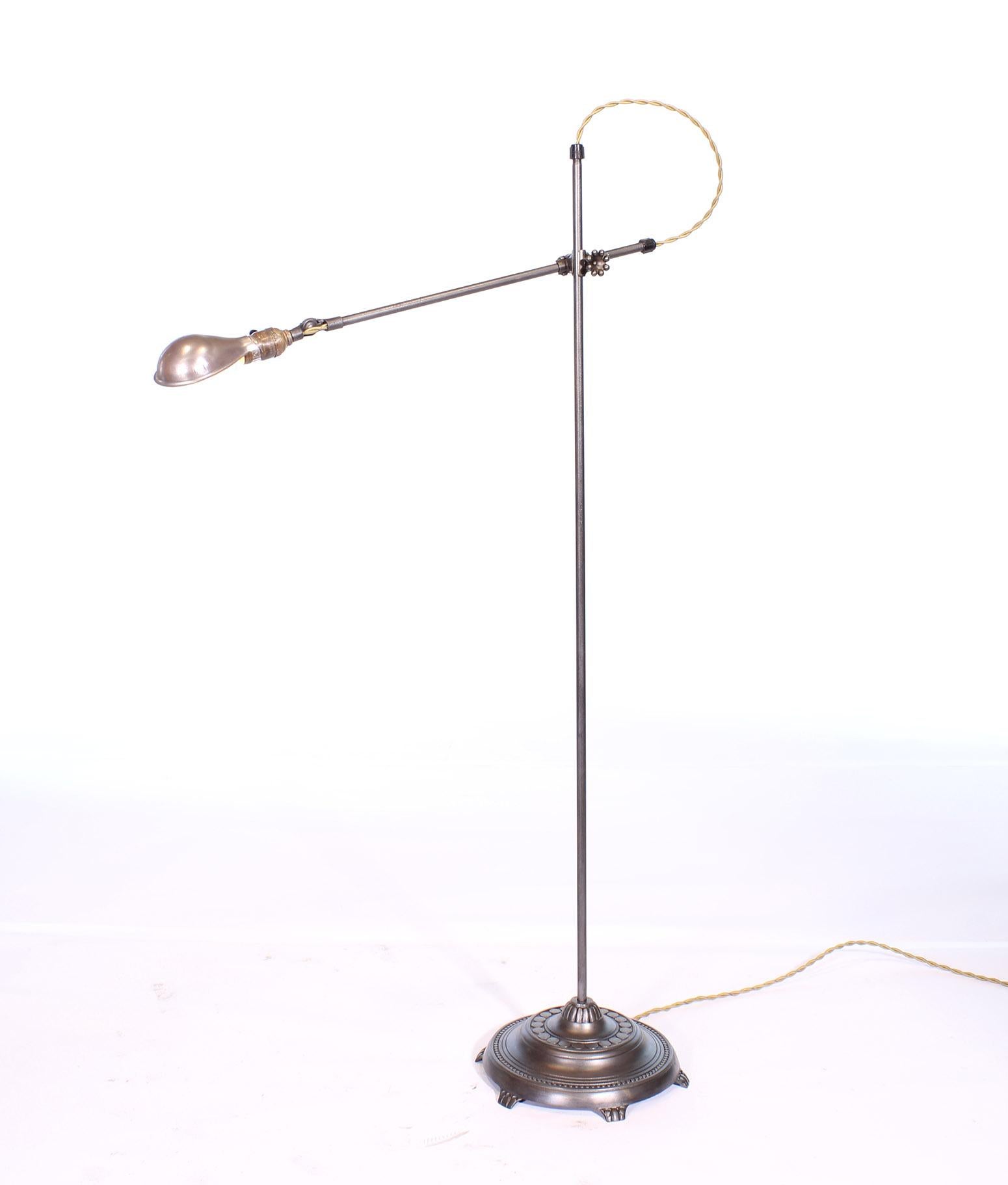 American O.C. White Adjustable Floor Lamp with Claw Foot Base